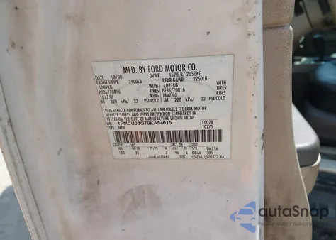 2009 Ford Escape Xlt из США, поврежденный, VIN 1FMCU03G79KA54015